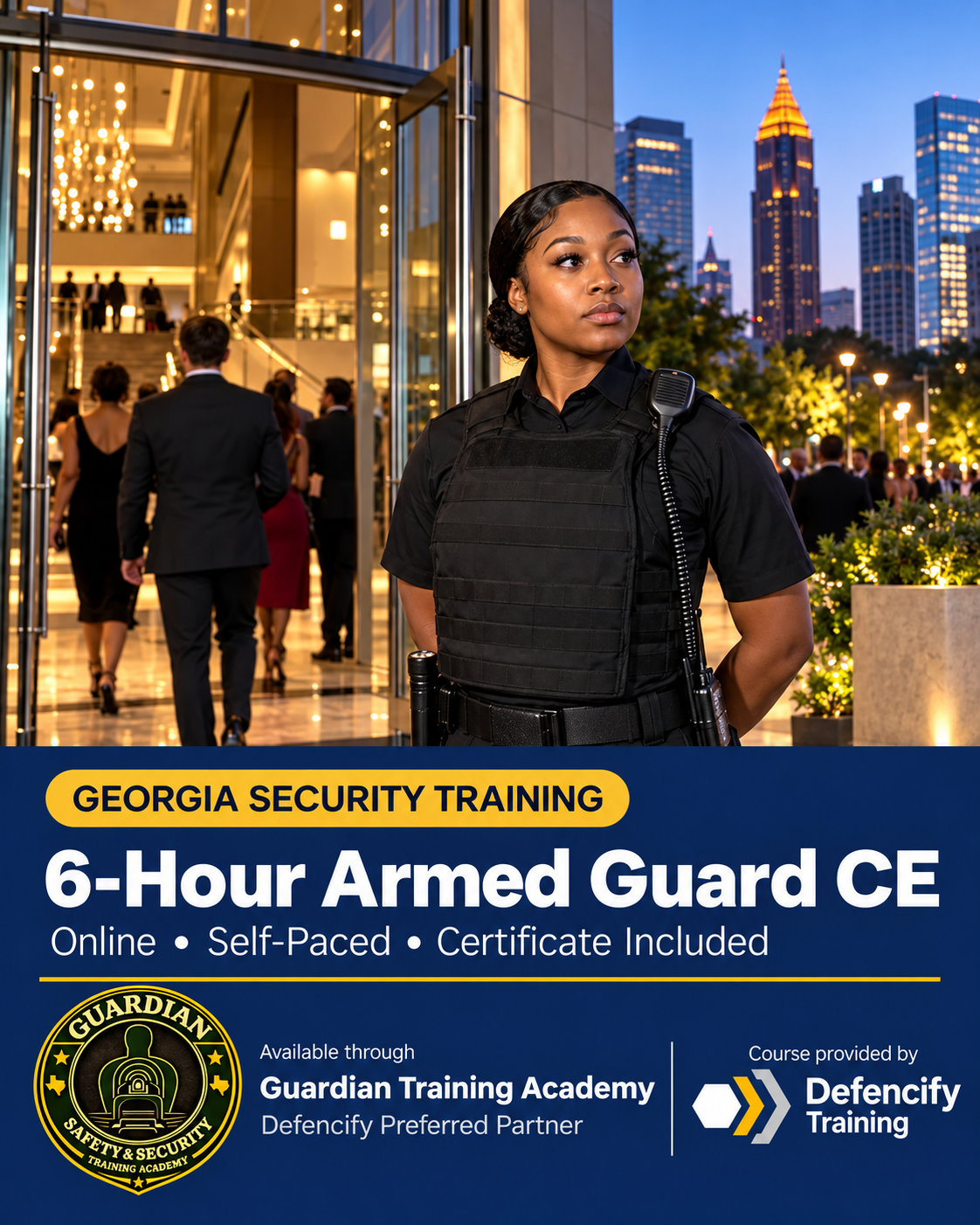 Georgia Armed Security Officer CE Bundle — 6 Hours (Excludes Firearms Training)